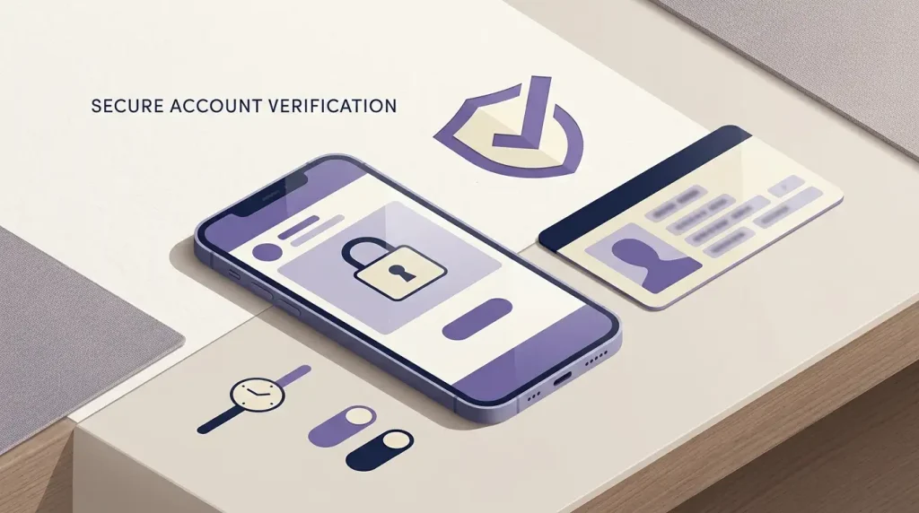 Editorial illustration of secure Gala Bingo account setup and identity verification